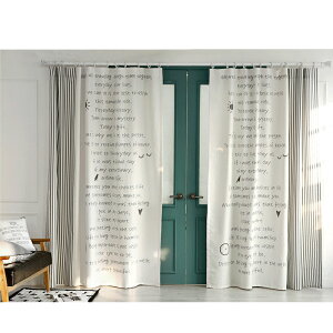 法歐雅 韓式現代簡約字母窗簾客廳臥室陽臺美式北歐定制窗簾布