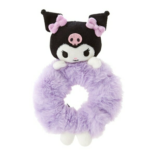 【震撼精品百貨】酷洛米 Kuromi~Sanrio 日本SANRIO三麗鷗 酷洛米 絨毛玩偶大腸圈 髮圈 髮束-紫*46933
