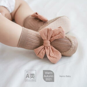 嬰兒地板襪春秋冬純棉寶寶襪子兒童室內防滑隔涼軟底長筒學步鞋襪 幸福第一站