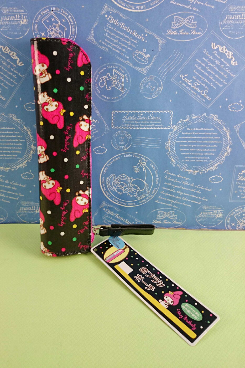 【震撼精品百貨】My Melody 美樂蒂 筆袋 黑 彩色點52957 震撼日式精品百貨