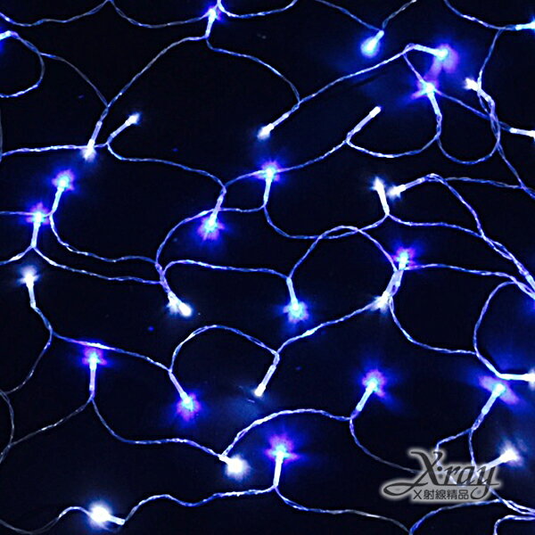 50燈LED電池燈(藍白)，聖誕樹/LED/聖誕燈飾/造型燈/聖誕佈置/裝飾燈/聖誕樹，X射線【X411380】