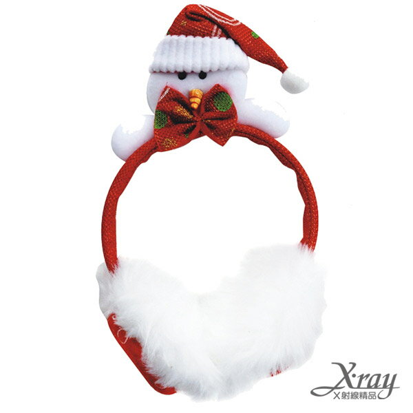 <br/><br/>  X射線【X028150】聖誕帽雪人耳罩，聖誕節/聖誕擺飾/聖誕佈置/聖誕造景/聖誕裝飾<br/><br/>