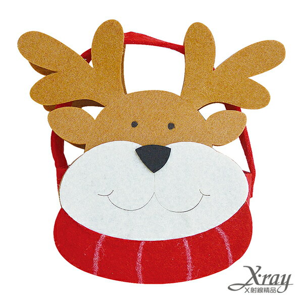 X射線【X710120】麋鹿禮物提袋，聖誕節/聖誕擺飾/聖誕佈置/聖誕造景/聖誕裝飾
