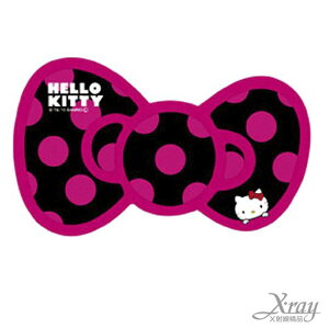 Hello Kitty 車用貼紙(桃黑)，汽車配件/車用必備，X射線【C864155】