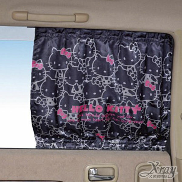 Hello Kitty 車用窗簾-黑，汽車配件/車用必備，X射線【C864490】