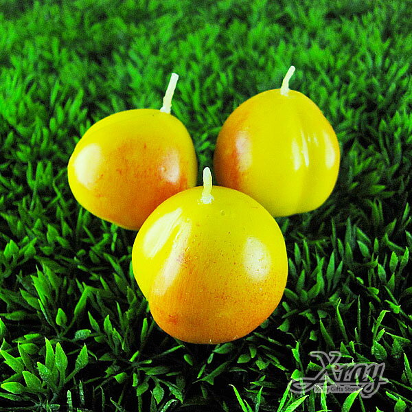 造型水果香味蠟燭/婚禮小物(水蜜桃)，X射線【B491503】