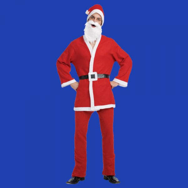 五件式大人老公衣， 聖誕衣/聖誕帽/聖誕襪/聖誕禮物袋/聖誕老人衣服，X射線【X647275】