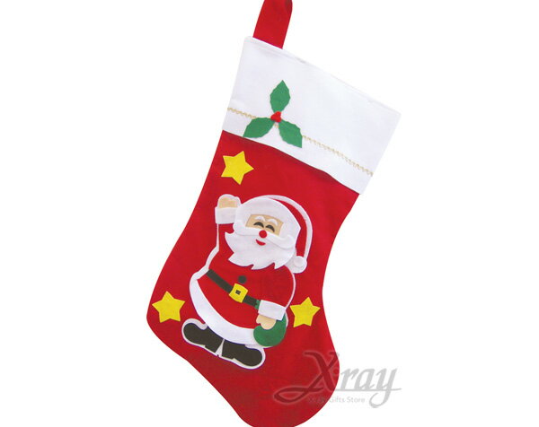 台灣現貨 特大高級聖誕襪(38吋)， 聖誕衣/聖誕帽/聖誕襪/聖誕禮物袋/聖誕老人衣服，X射線【X288180】