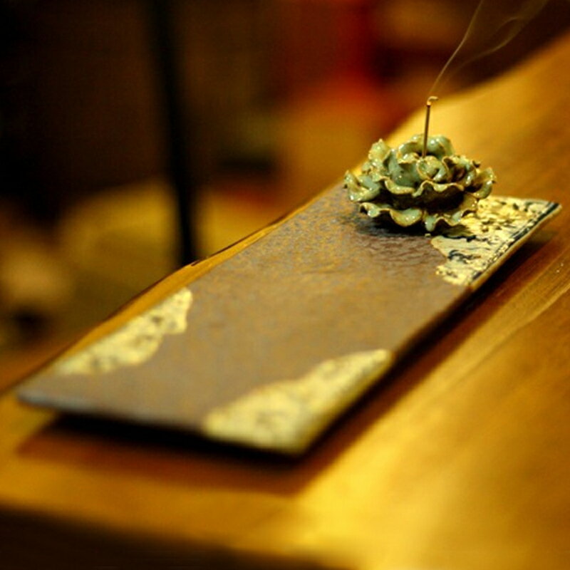 中式粗陶手繪書法陶瓷干泡臺茶盤小型長方形托盤茶托壺承功夫茶具