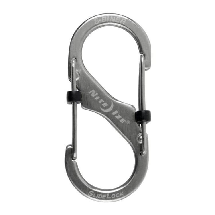 NITE IZE S-Biner SlideLock S型帶鎖不鏽鋼扣環-3號 LSB3-11-R6 銀色