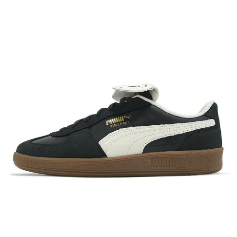 Puma 休閒鞋 Palermo Premium 男鞋 女鞋 黑 白 麂皮 翻鞋舌 焦糖底 德訓鞋 0