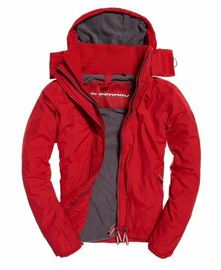 跩狗嚴選® 極度乾燥 Superdry 三排拉鍊 風衣 外套 防風保暖刷毛 深紅 限量 紅色 打牌專用