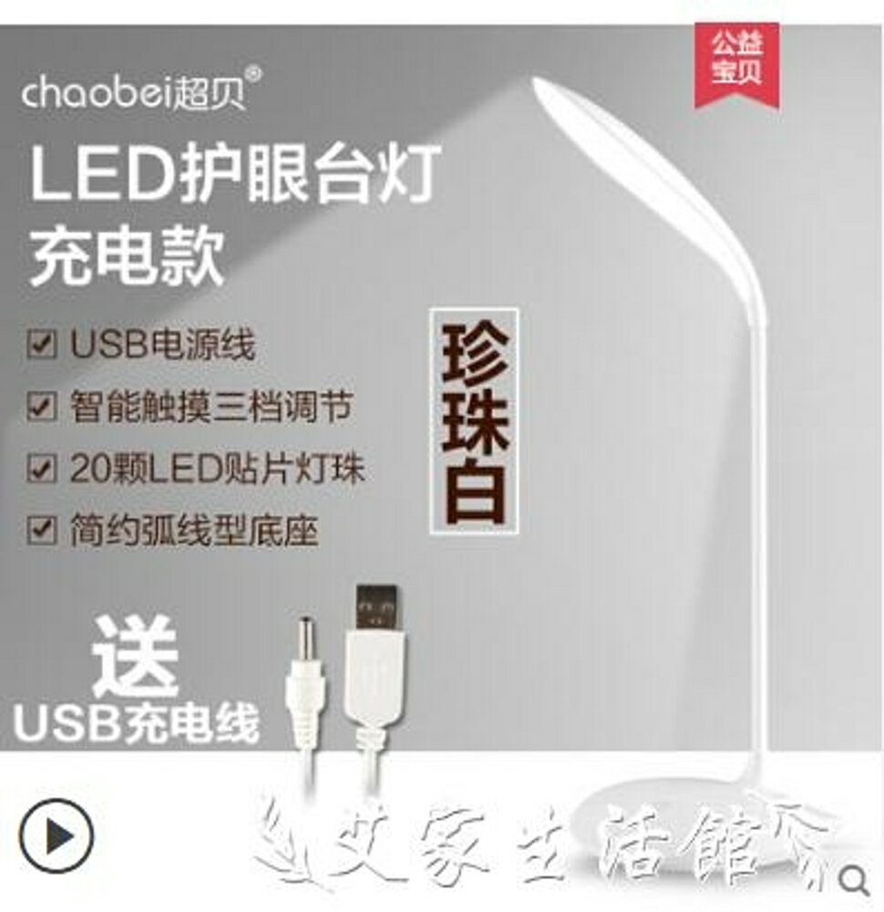 LED臺燈護眼學習USB充電夾子式小迷你臥室床頭大學生書桌 可開發票 lx 母親節禮物