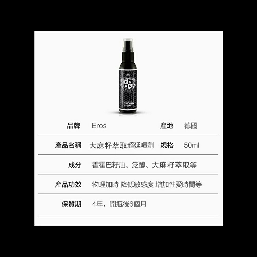 超值★ Eros Action 男士長效活力噴霧 50ml 老二保養 9