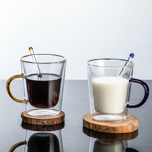 手工透明玻璃水杯耐熱微波爐牛奶杯個性把手咖啡杯情侶杯logo定做