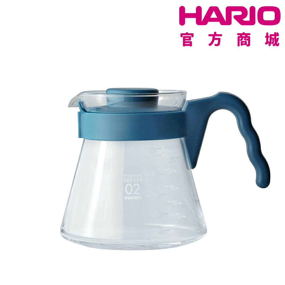 V60好握02吳須色咖啡壺 VCS-02-PBU 700ml 藍色 耐熱玻璃 咖啡壺 官方商城