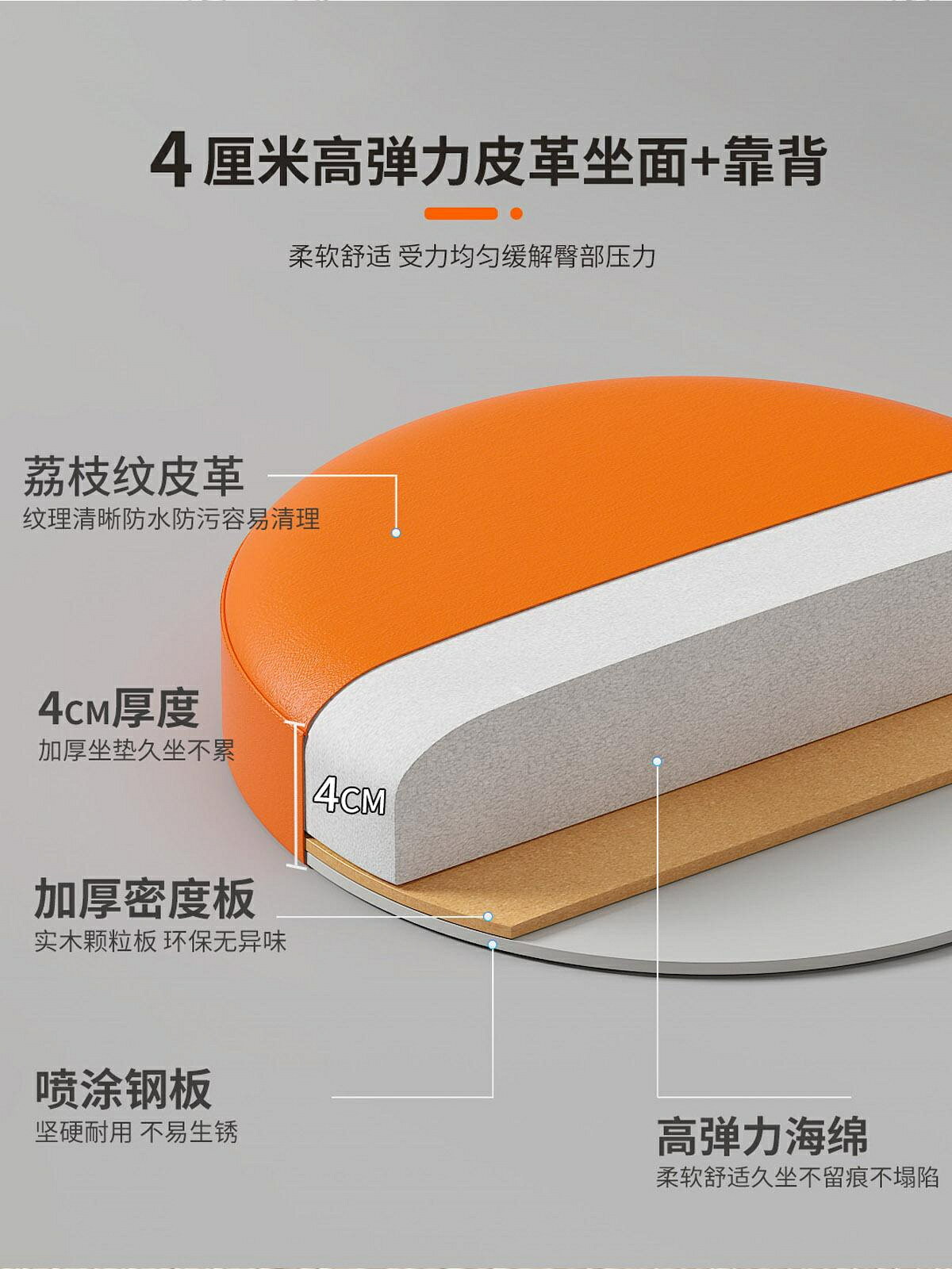 折疊椅子靠背凳子家用餐桌小餐椅圓凳可疊放便攜高腳折凳小型簡易