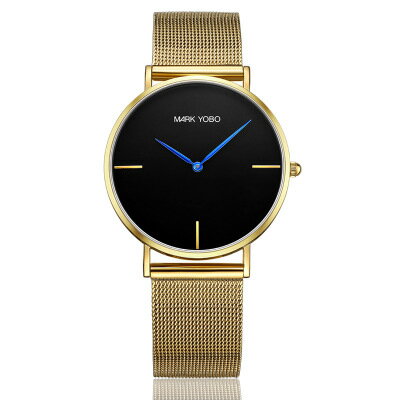 美琪 (簡約時尚)多功能방수防水石英錶學生情侶款커플 모델手錶鋼帶腕表