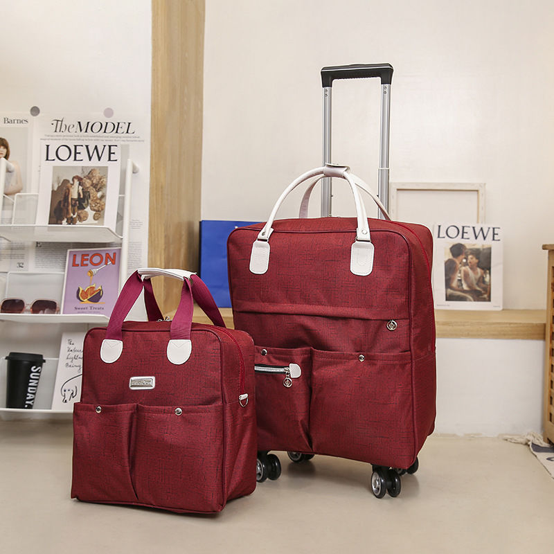登機箱 新品拉桿包 女大容量行李包 手提行李袋折疊旅行收納袋萬向輪雙肩包