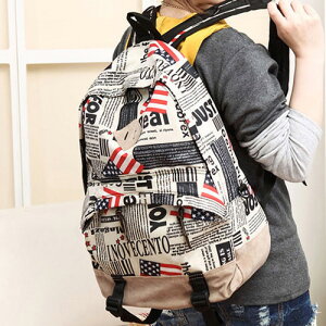 日系韓版潮流個性搞怪高中學生書包雙肩包男女歐美復古背包旅游包