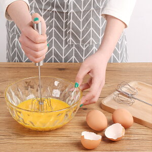 打蛋器diy蛋糕打發器廚房手動烘焙攪拌按壓式不銹鋼蛋清攪動器