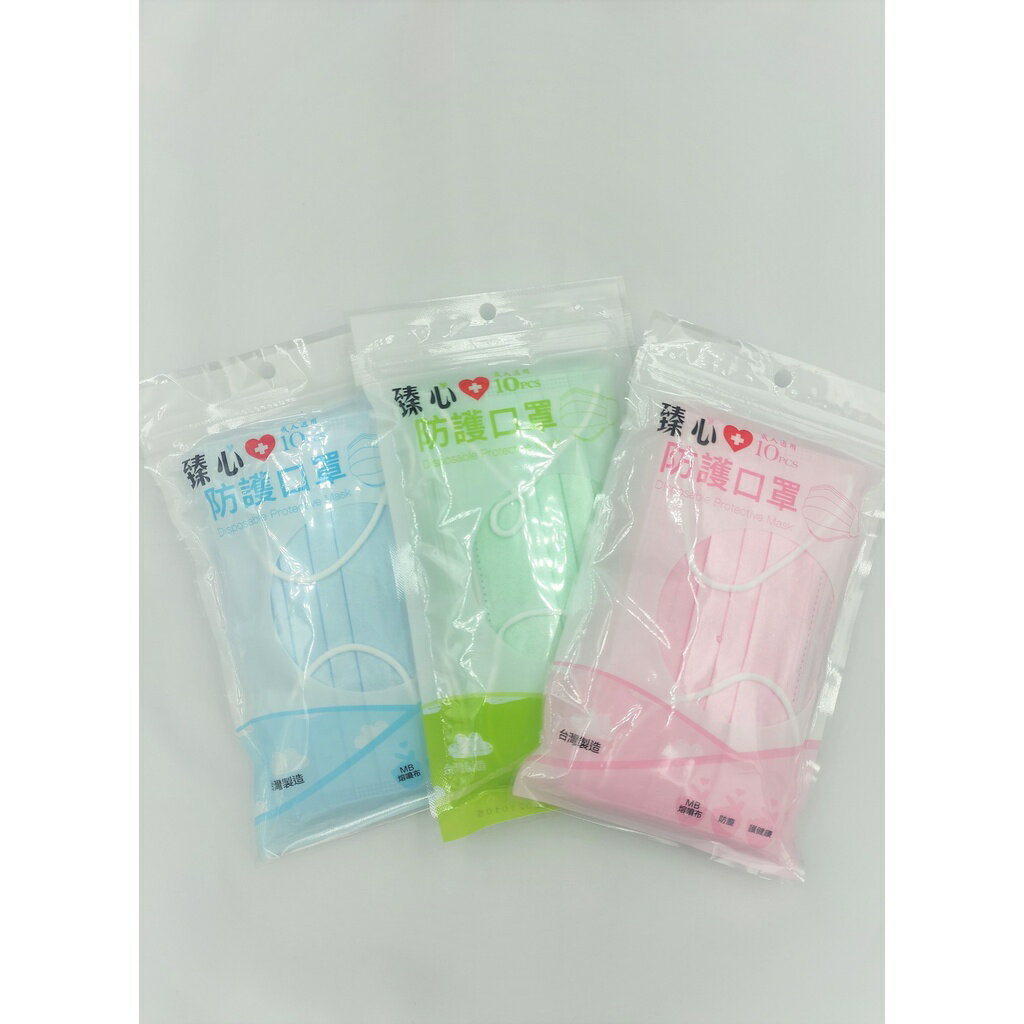 現貨 臺灣製造 MIT鋼印 臻心防護口罩10入 輕便包