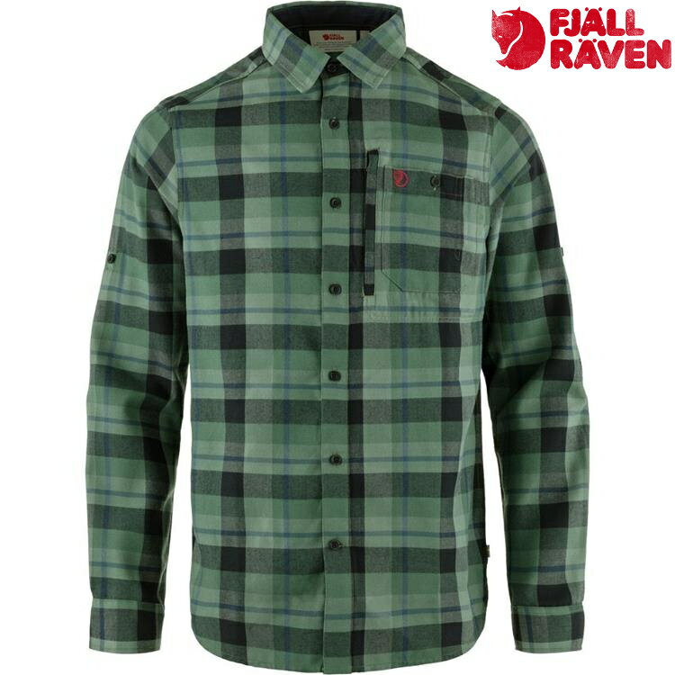 Fjallraven 北極狐 男款 Fjallglim Shirt 法蘭絨襯衫/健行長袖襯衫 81380 679-555 深綠鏽/暗深藍