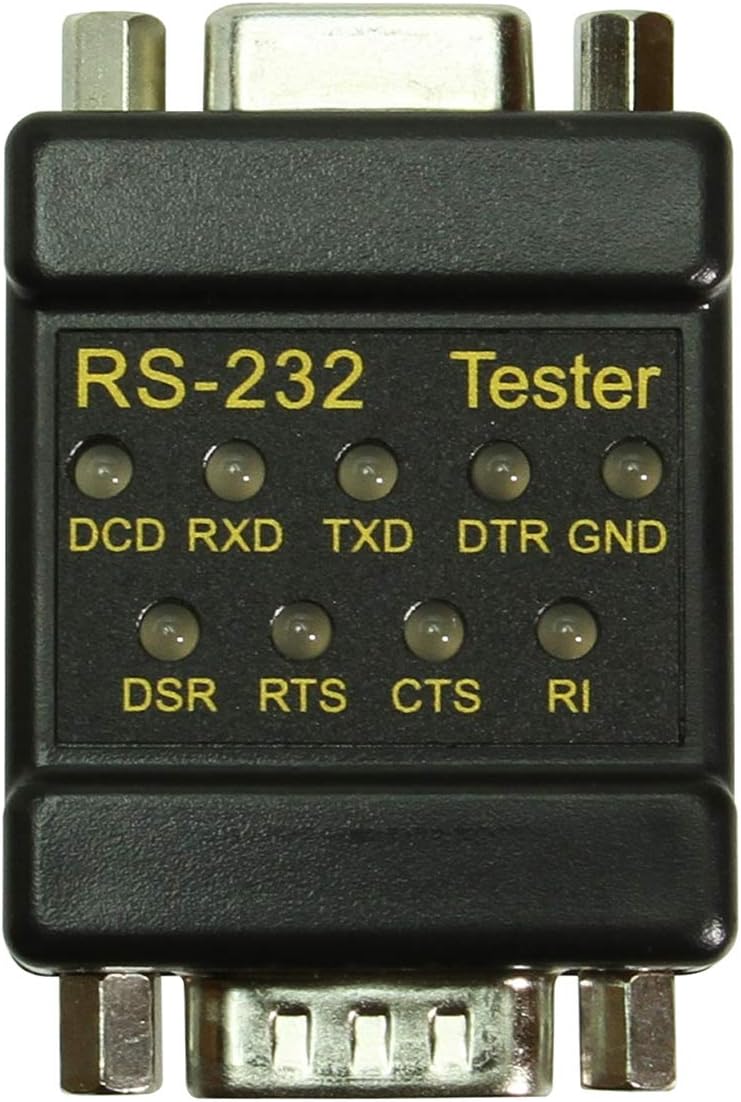 [3美國直購] 連結測試儀 Cablemax RS-232 LED link Tester DB-9 Male to DB-9 Female