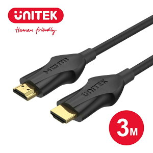 【樂天限定_滿499免運】UNITEK 2.1版 8K 60Hz高畫質HDMI傳輸線(公對公)3M(Y-C11060BK-3M)