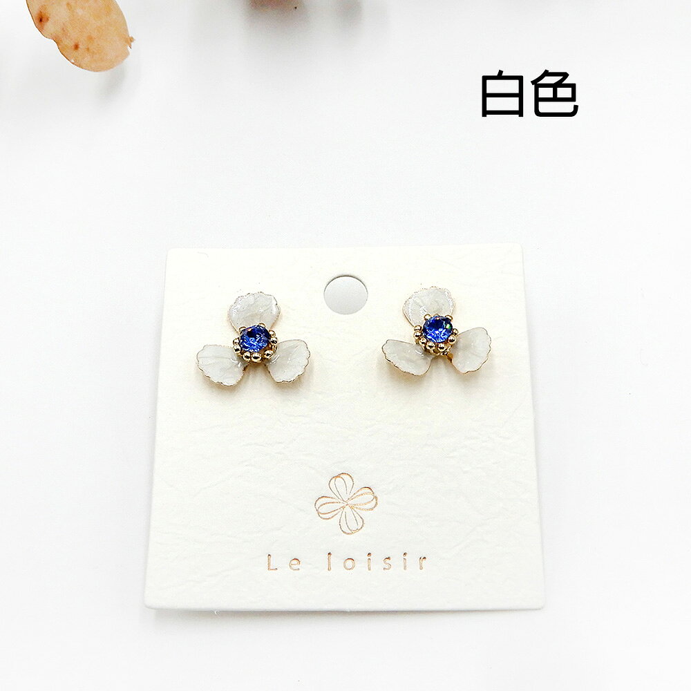 小時光x覓品竹北手作店-清新鳶尾花貼耳耳環-共6色 4
