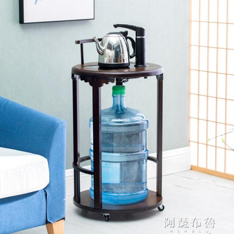 茶具車 移動小茶臺燒水壺一體陽臺小茶幾簡約實木茶桌邊幾簡易小桌子茶車 MKS【林之舍】
