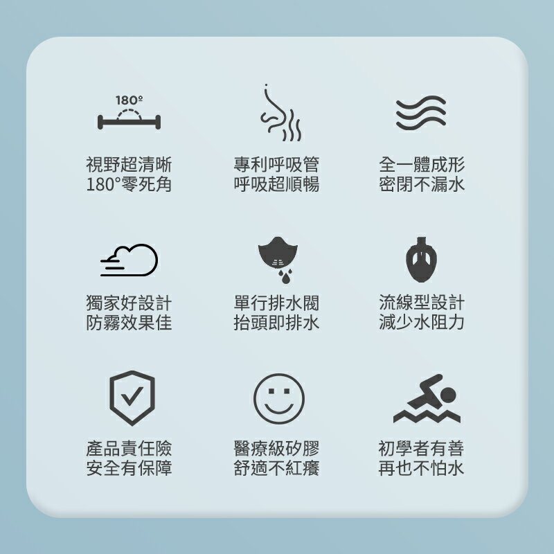 【韓國BLUEFIN】兒童款 全罩式浮潛呼吸面罩 游泳 浮潛 潛水 面罩 游泳神器 1