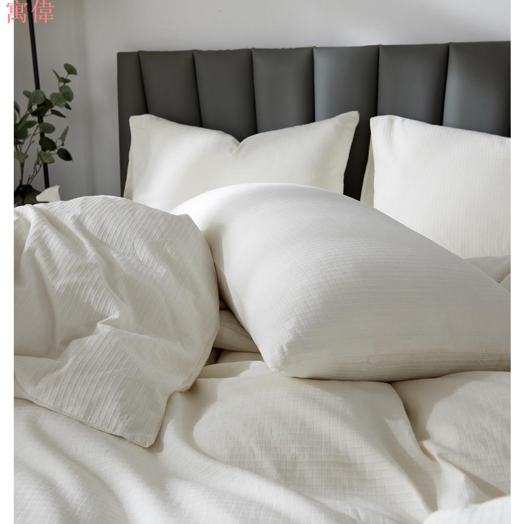 日式床包 A類嬰兒級 純棉床包組 100%純棉素色床包 被套 純白色床包組 單人/雙人/加大/特大床包四件組 民宿酒店簡