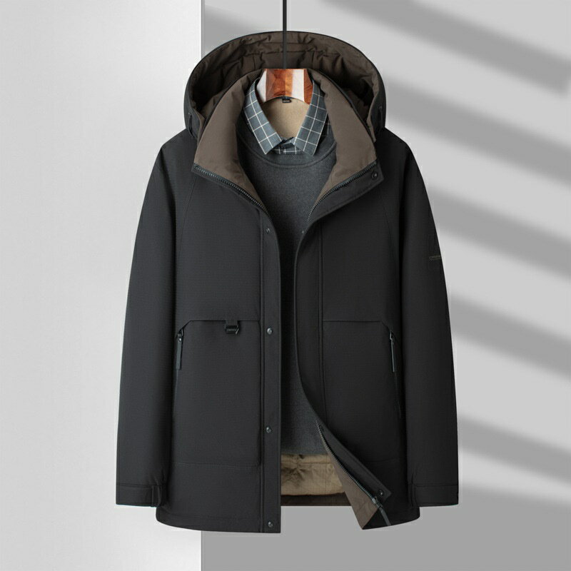 【巴黎精品】現貨+預購 真羽絨90%鴨絨羽絨外套羽絨衣夾克-保暖清爽俐落極簡之美男外套3色a1ix83