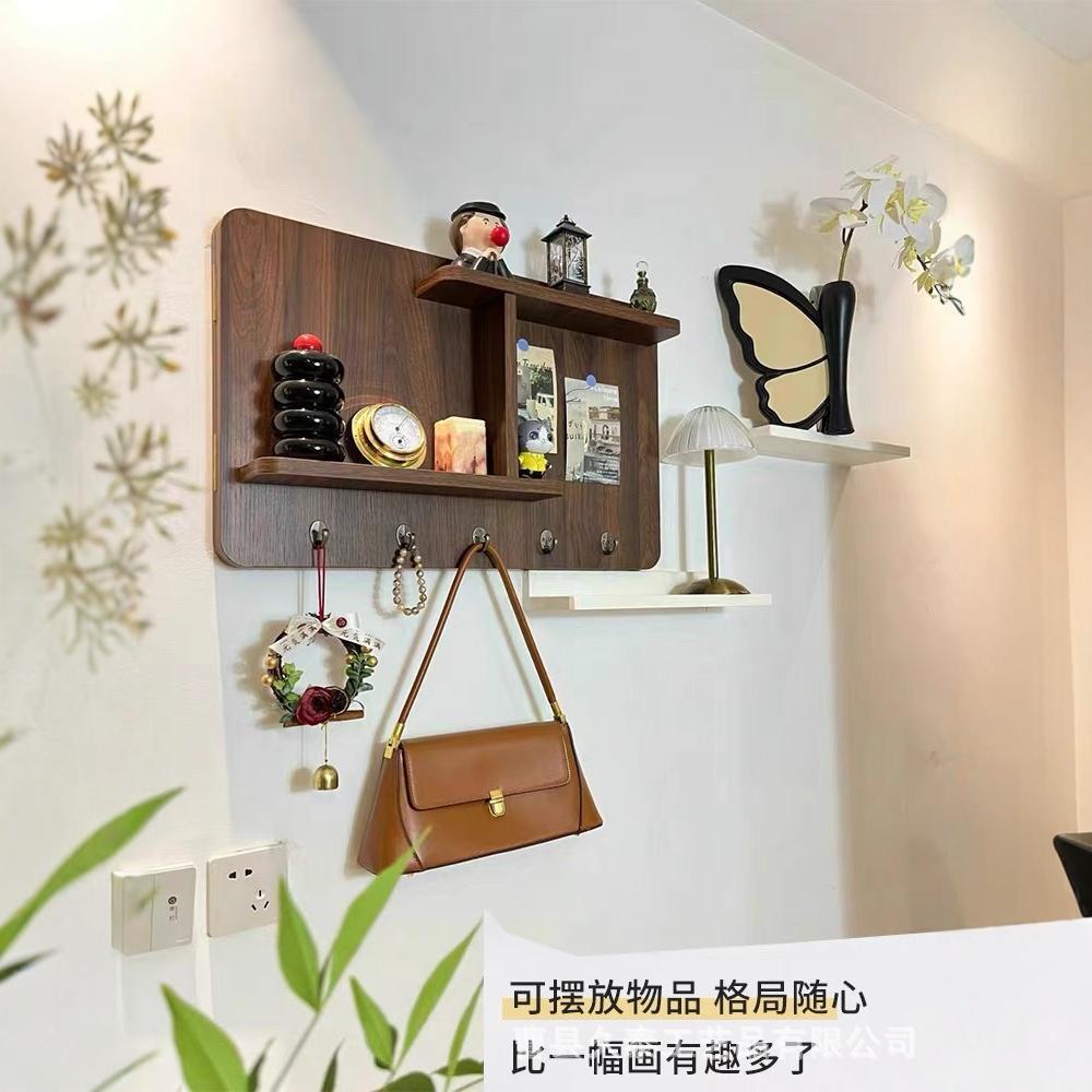 快速出貨 公司貨 玄關電表箱遮擋置物架實木洞洞板衣帽架置物架新款電表箱裝飾畫