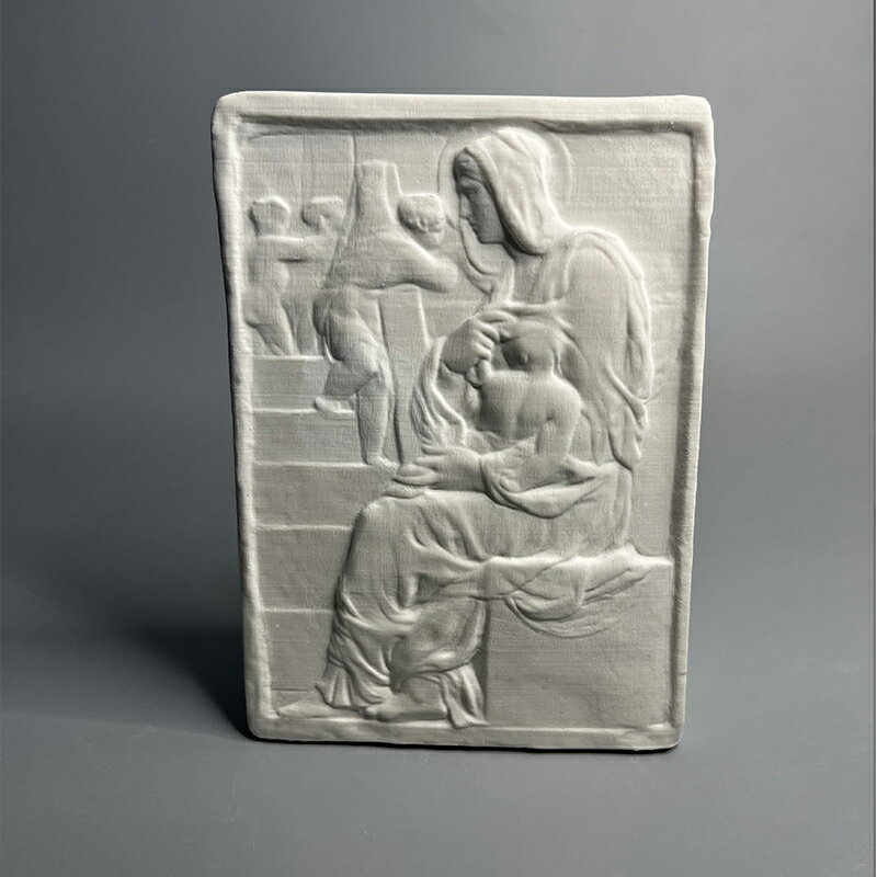 北歐ins復古羅馬浮雕擺件人物雕塑美術石膏像家居軟裝立體版畫