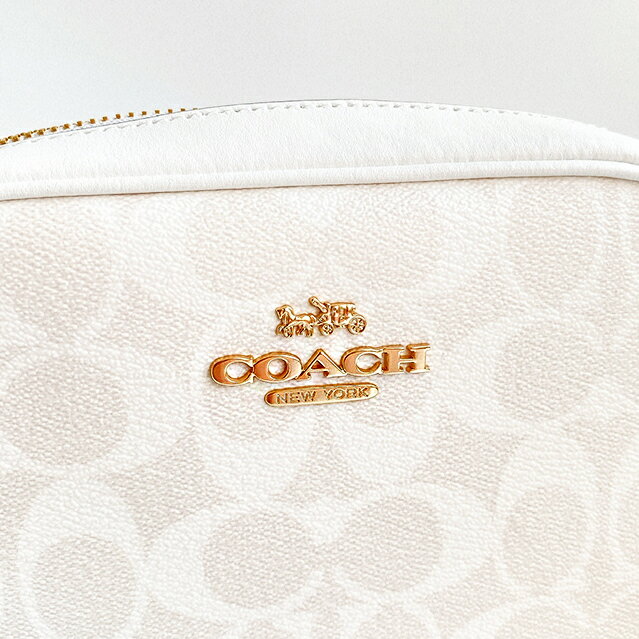美國百分百【全新真品】COACH 肩背包 斜背包 流行 手袋女包 小包 皮包 C9926 白色/卡其印花  CD20 2