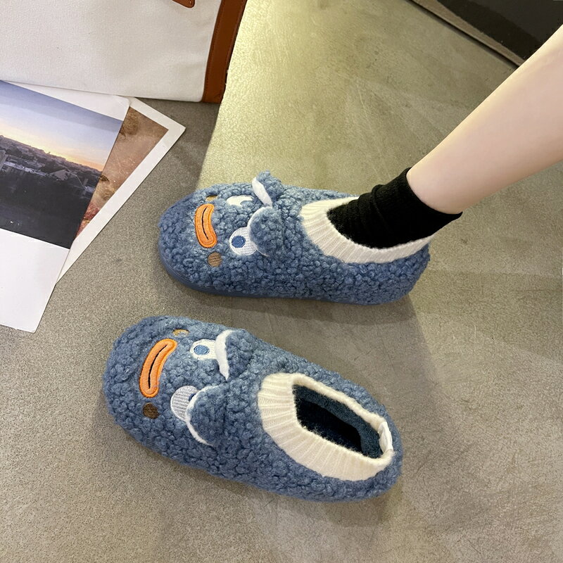 棉拖鞋秋冬女可愛卡通ins少女心毛絨居家保暖全包跟防水防滑棉鞋