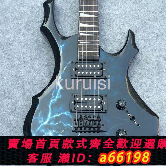 【臺灣公司 可開發票】火焰閃電電吉他成人吉他套裝初學學生吉他套裝戶外吉他超值