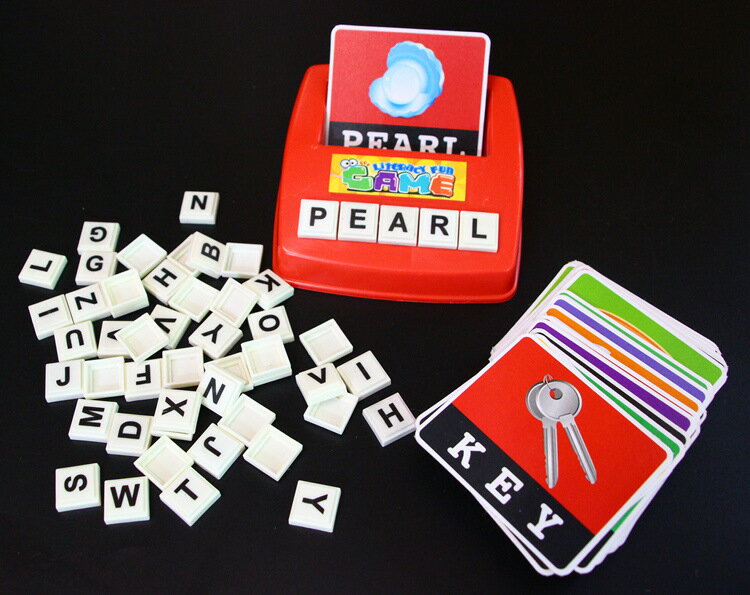英文字母卡片機游戲教具學英語單詞早教看圖識字拼盤兒童益智玩具