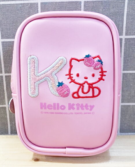 【震撼精品百貨】Hello Kitty 凱蒂貓 Hello Kitty日本SANRIO三麗鷗KITTY化妝包/收納包-皮革粉11505 震撼日式精品百貨