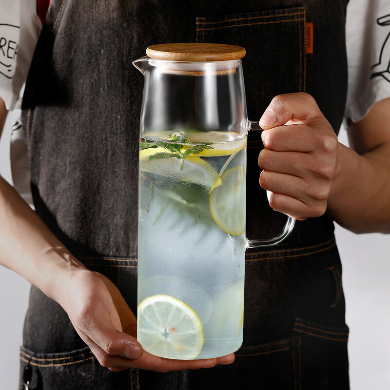 創意日式冷水壺涼水壺家用玻璃耐熱高溫大容量涼茶壺涼水杯套裝