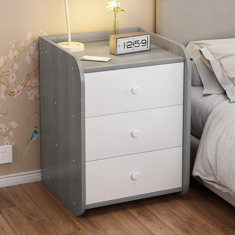 床頭櫃簡易款收納抽屜式小型儲物櫃簡約現代女孩臥室網紅床邊櫃子 全館85折！