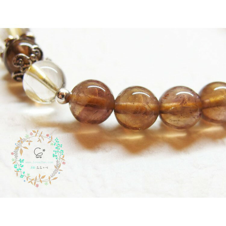 金運御守/黃水晶/鈦晶/水晶手鍊/招財喵喵/925純銀/[晶晶工坊-love2hm] 3