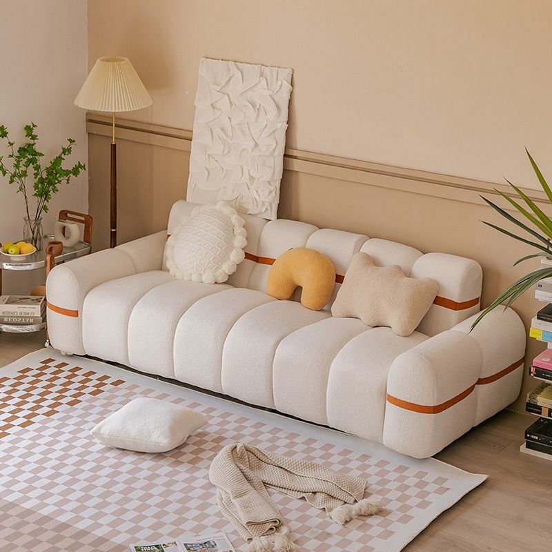 【限時優惠】意式輕奢奶油風現代簡約小戶型網紅款沙發休閑客廳布藝雙三人沙發