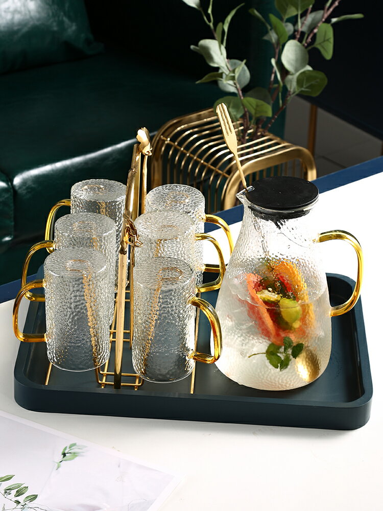加熱茶壺套裝家用玻璃耐高溫北歐花茶杯下午花茶茶具水果茶壺套裝