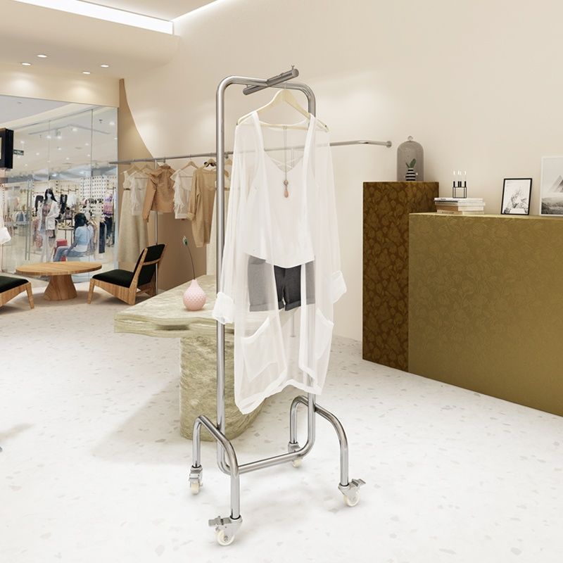 工廠直銷 免運 貨架 超商貨架 便利店貨架 展示櫃 展示架 服裝店展示架不銹鋼高檔正掛架女裝店專用貨架落地陳列架衣服架子特惠/開立發票 特價出 K1114全館八折