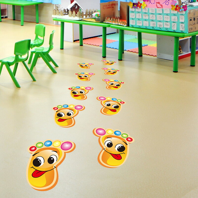 優購生活~墻紙自粘臥室兒童房卡通可愛跳格子幼兒園教室裝飾防水墻貼紙地貼墻紙 玻璃貼 桌布 壁貼 玻璃靜電貼 窗戶貼防窺貼