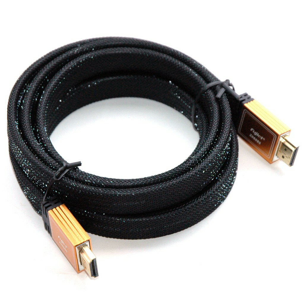 fujiei HDMI高清視訊線編織扁線(8米)公對公1.4版鋁合金頭24K鍍金 扁線HDMI公-公 鍍錫銅
