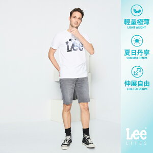 Lee 902 低腰牛仔短褲 男 灰 輕磅 Modern Lite